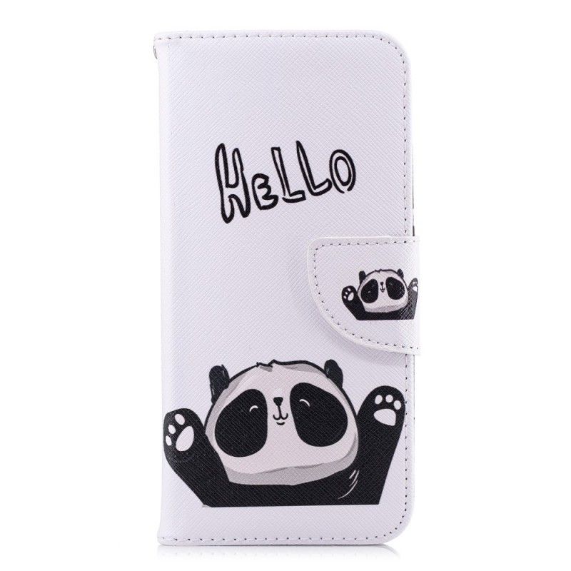 Flip Cover Honor 10 Mobilcover Panda Print Hej