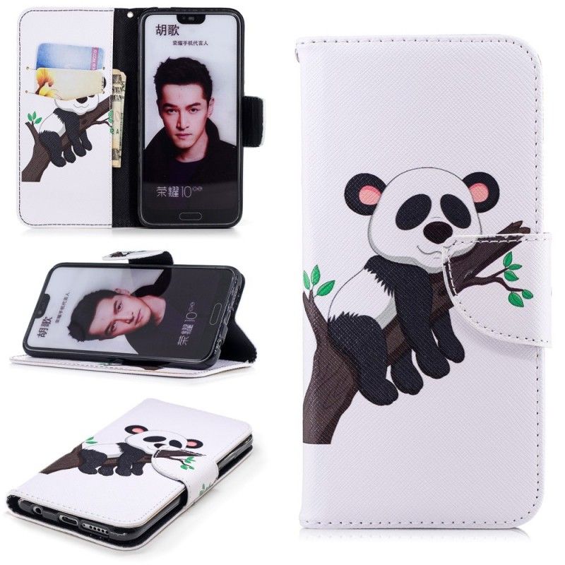 Flip Cover Læder Honor 10 Doven Panda