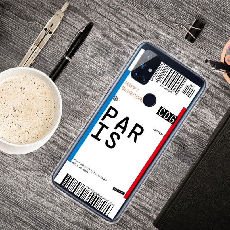 Cover for OnePlus Nord N100 Boardingkort Til Paris