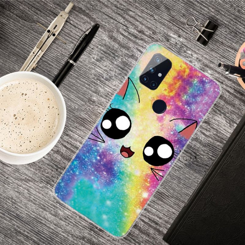 Cover for OnePlus Nord N100 Sort Tegneseriekat