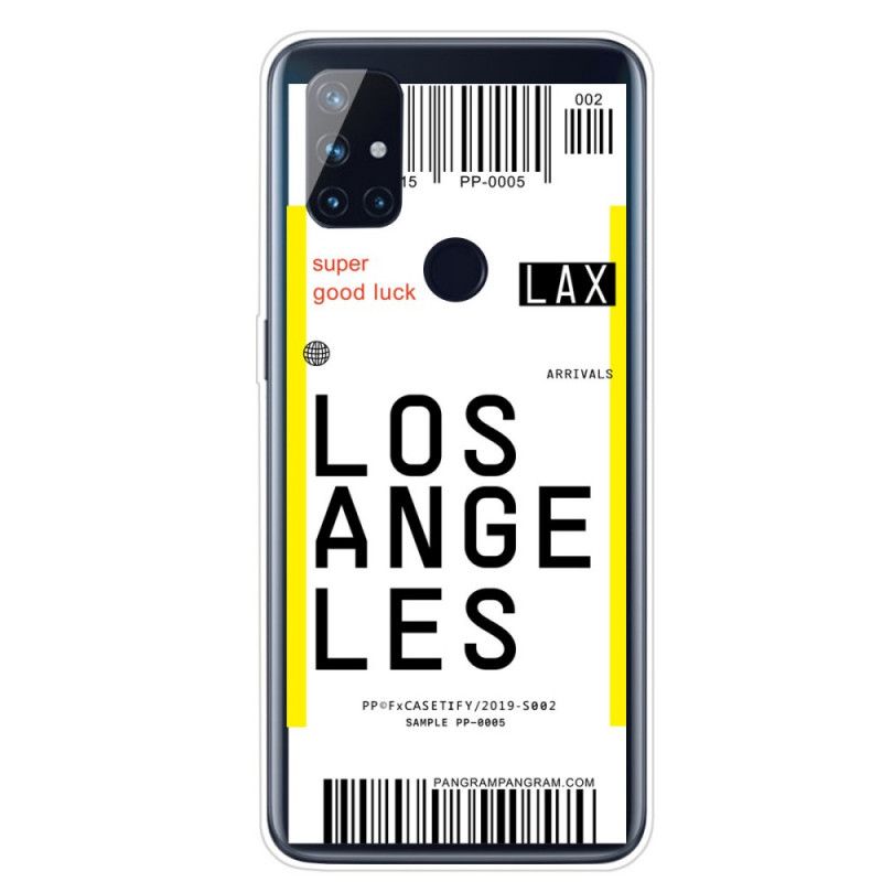 Cover OnePlus Nord N100 Mobilcover Boardingkort Til Los Angeles