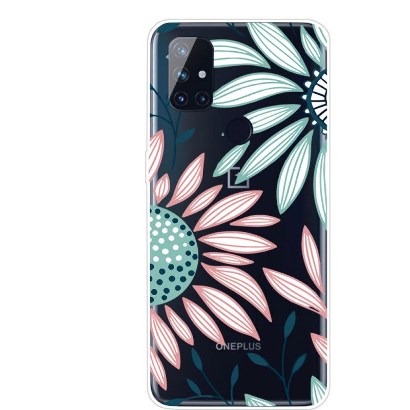 Cover OnePlus Nord N100 Mobilcover Gennemsigtig En Blomst