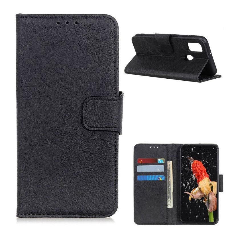 Flip Cover Læder for OnePlus Nord N100 Sort Tekstureret Litchi