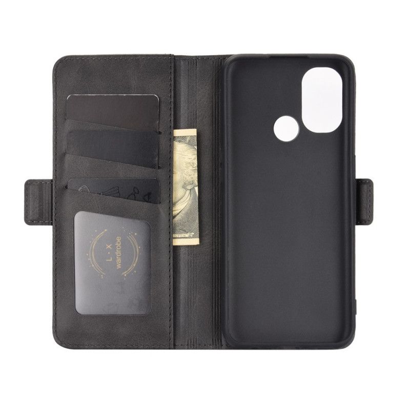 Flip Cover Læder OnePlus Nord N100 Sort Dobbelt Flap