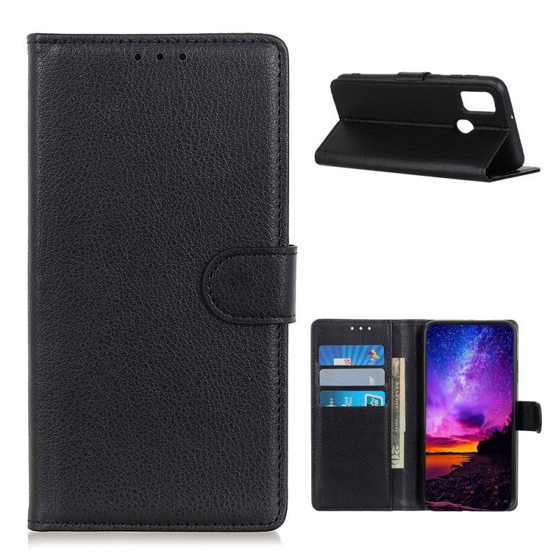 Flip Cover OnePlus Nord N100 Sort Mobilcover Traditionelt Litchi