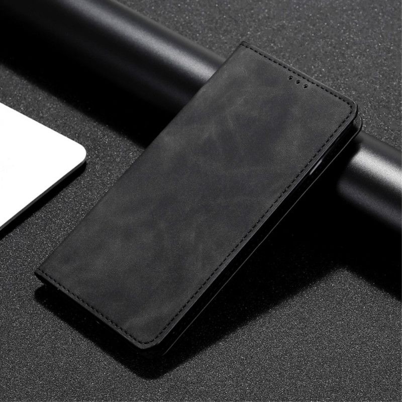 Læder Cover for OnePlus Nord N100 Sort Silkeagtig Touch-Lædereffekt