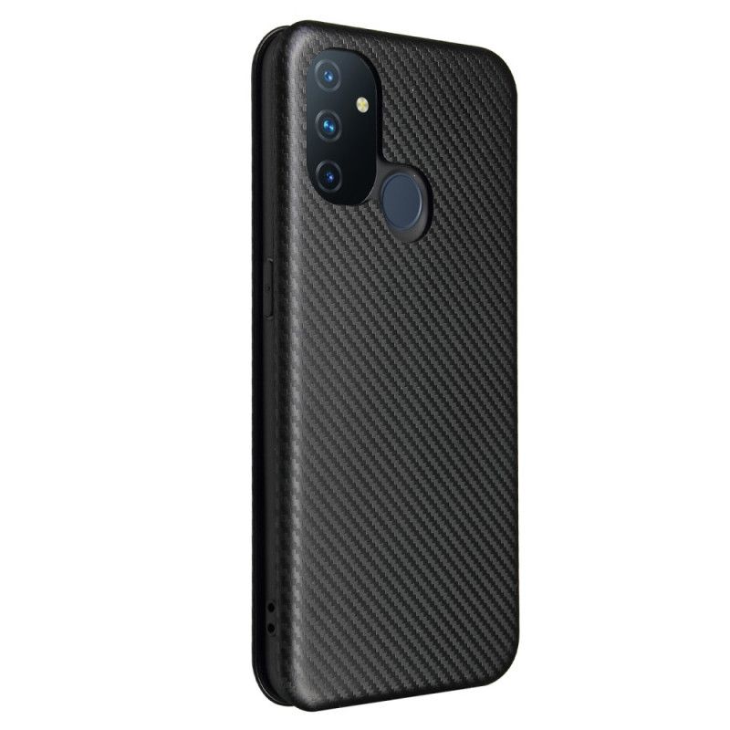 Læder Cover OnePlus Nord N100 Sort Kulfiber