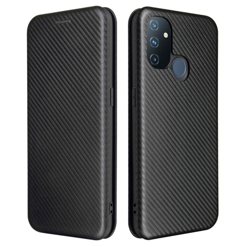 Læder Cover OnePlus Nord N100 Sort Kulfiber