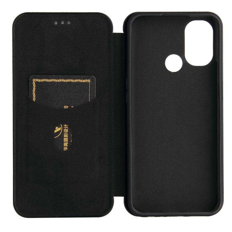 Læder Cover OnePlus Nord N100 Sort Kulfiber