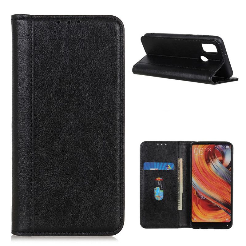 Læder Cover OnePlus Nord N100 Sort Mobilcover Elegant Split Lychee Læder