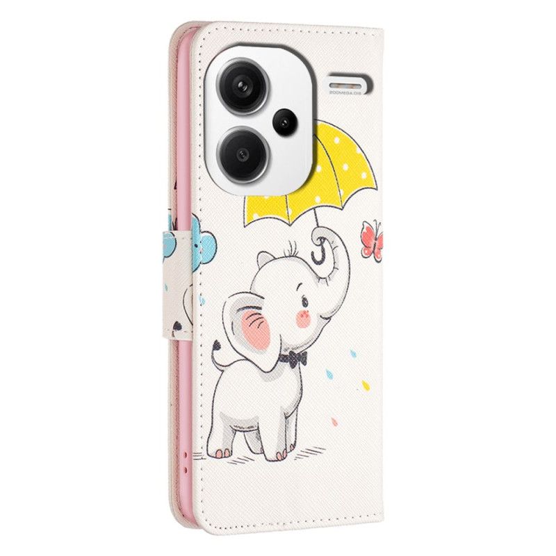 Flip Cover Xiaomi Redmi Note 13 Pro Plus 5g Paraply Og Elefant