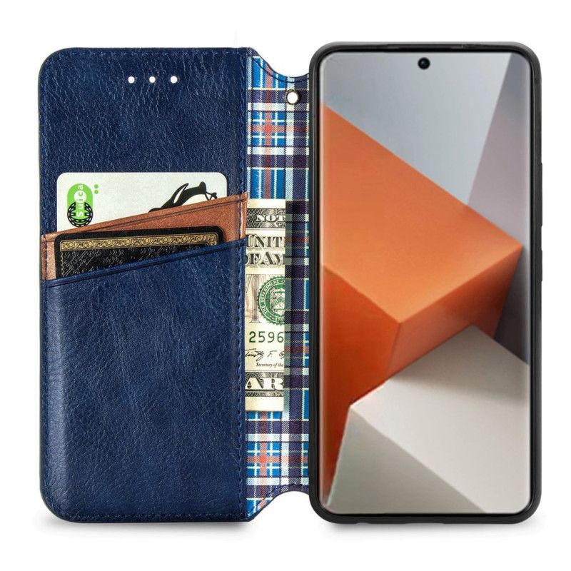 Flip Cover Xiaomi Redmi Note 13 Pro Plus 5g Vintage Diamantmønster