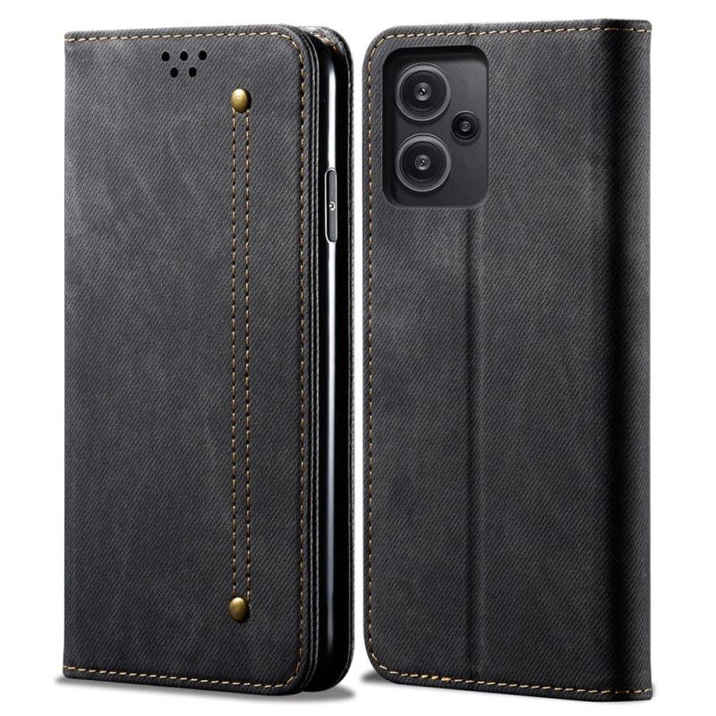 Læder Cover Xiaomi Redmi Note 13 Pro Plus 5g Jeansstof