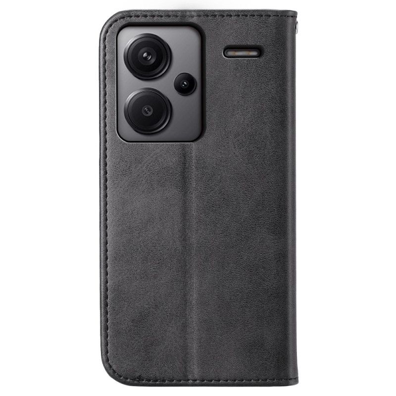 Læder Cover Xiaomi Redmi Note 13 Pro Plus 5g Telefon Etui Diamantdesign Med Rem