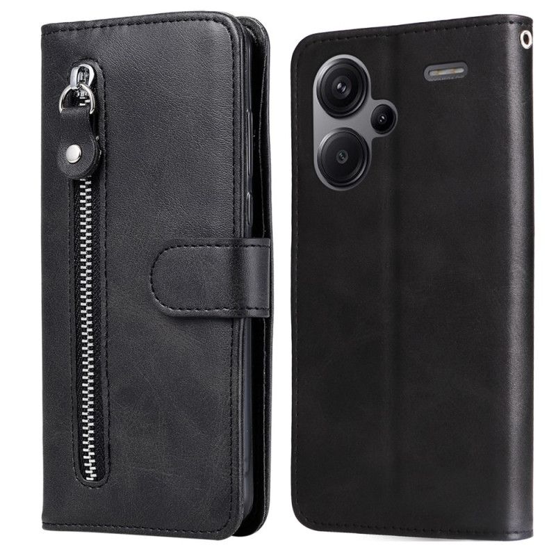 Læder Cover Xiaomi Redmi Note 13 Pro Plus 5g Telefon Etui Forreste Møntpung