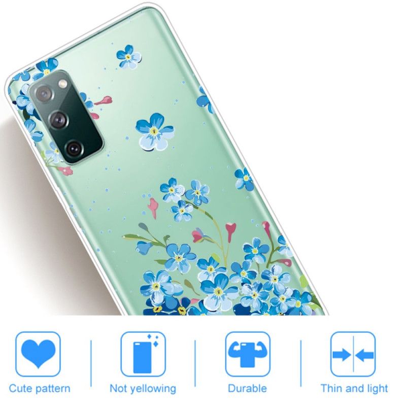 Cover for Samsung Galaxy S20 FE Blå Blomster