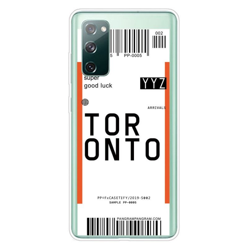 Cover for Samsung Galaxy S20 FE Boardingkort Til Toronto