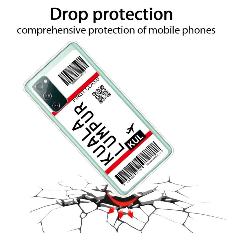 Cover Samsung Galaxy S20 FE Boardingkort Til Kuala Lumpur Beskyttelse