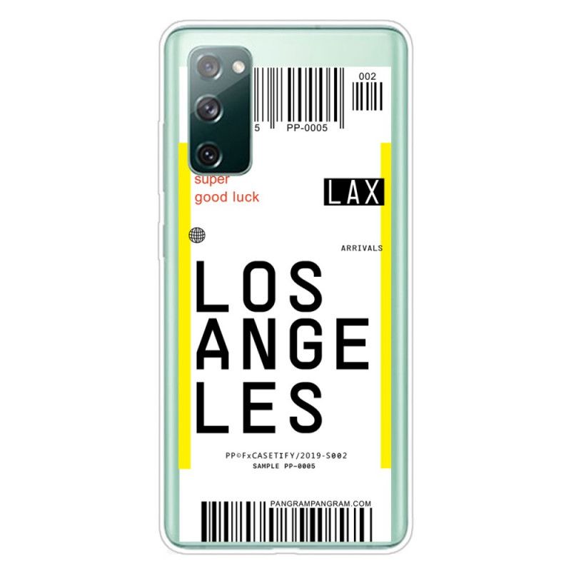 Cover Samsung Galaxy S20 FE Boardingkort Til Los Angeles