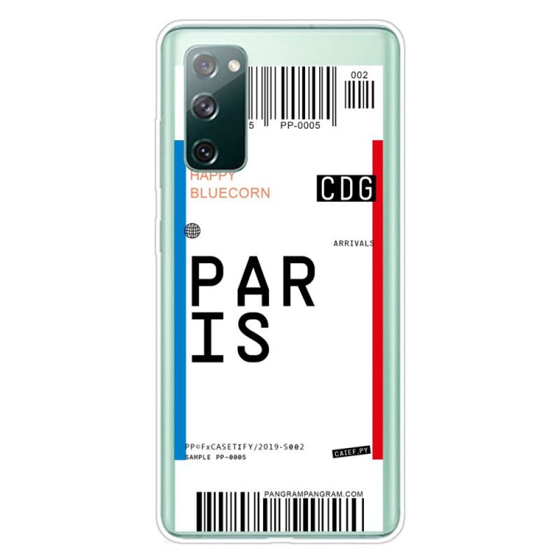 Cover Samsung Galaxy S20 FE Boardingkort Til Paris