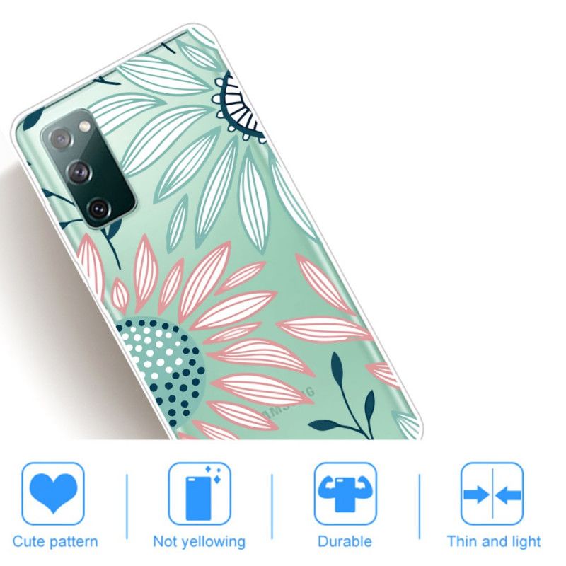 Cover Samsung Galaxy S20 FE Gennemsigtig En Blomst Original