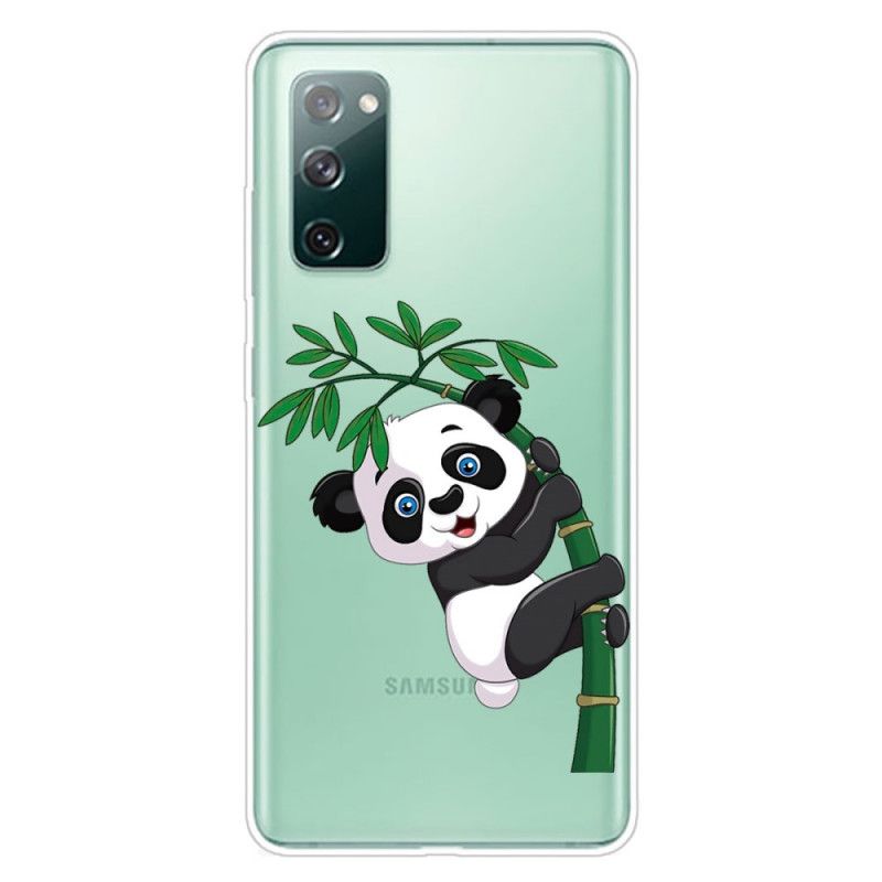 Cover Samsung Galaxy S20 FE Gennemsigtig Panda På Bambus