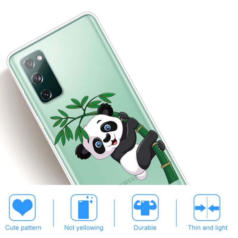 Cover Samsung Galaxy S20 FE Gennemsigtig Panda På Bambus