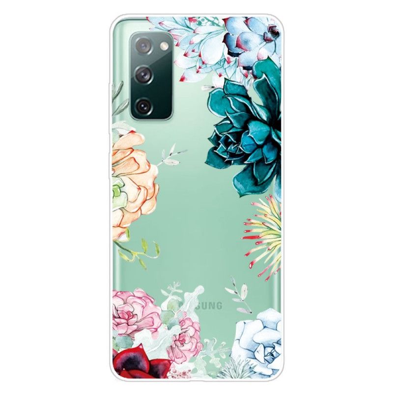 Cover Samsung Galaxy S20 FE Gennemsigtige Akvarelblomster