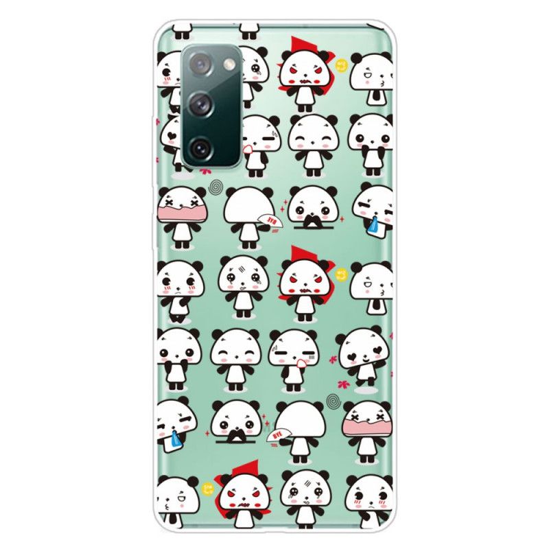 Cover Samsung Galaxy S20 FE Gennemsigtige Sjove Pandaer