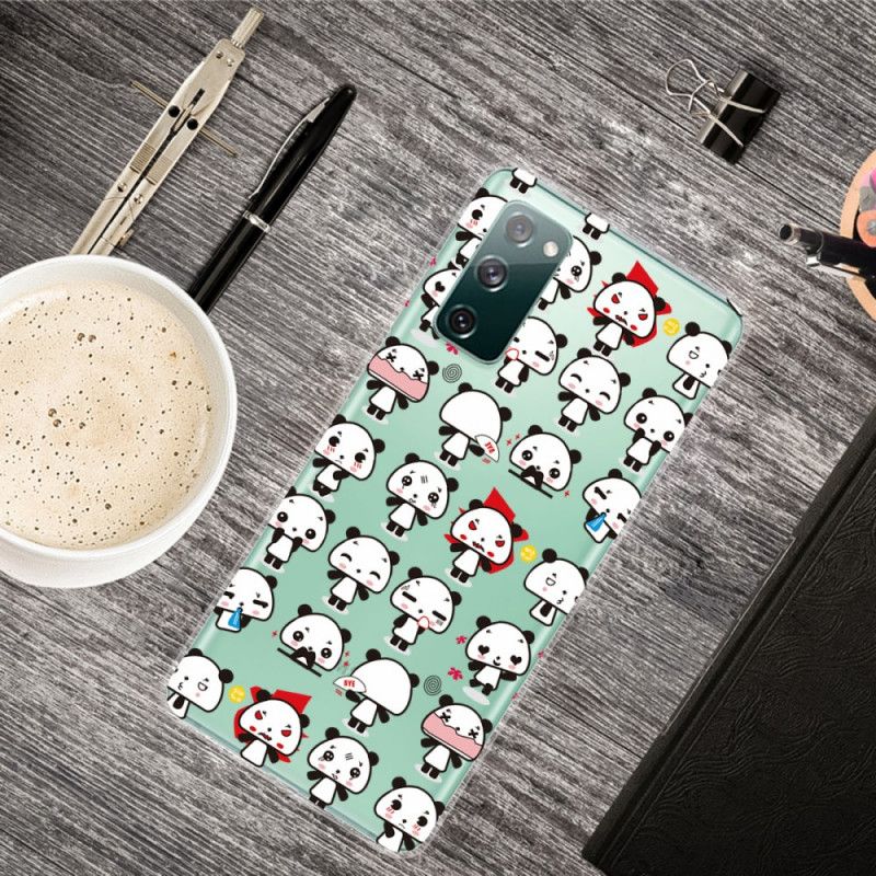 Cover Samsung Galaxy S20 FE Gennemsigtige Sjove Pandaer