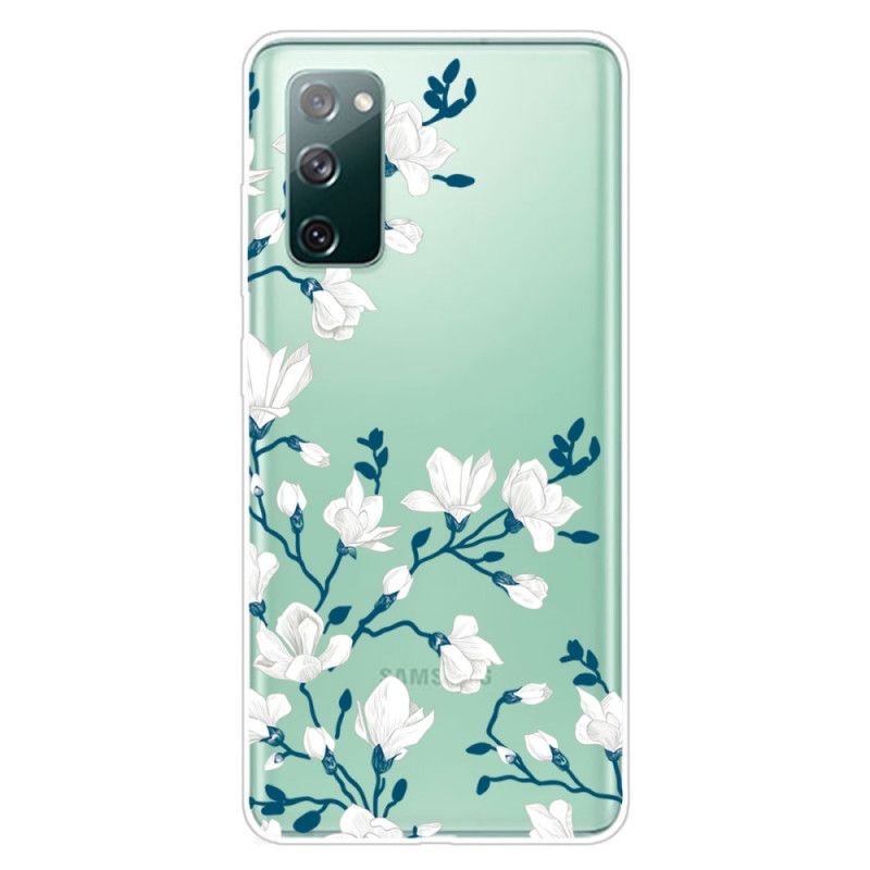 Cover Samsung Galaxy S20 FE Hvide Blomster