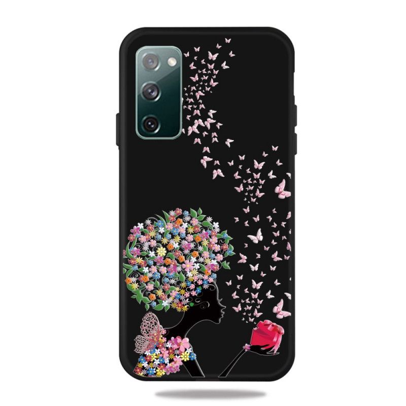 Cover Samsung Galaxy S20 FE Kvinde Med Et Blomstret Hoved Original