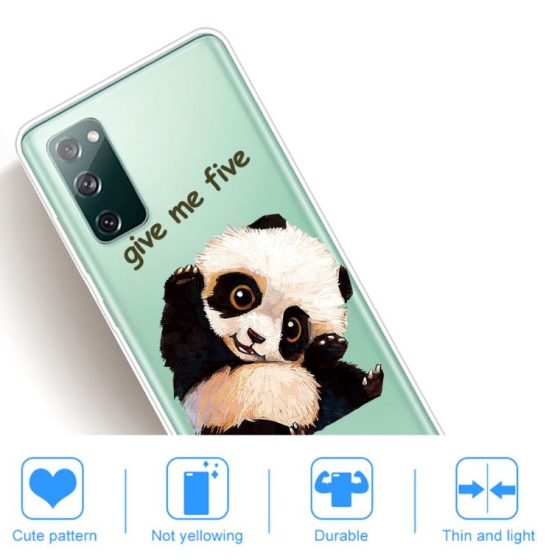 Cover Samsung Galaxy S20 FE Mobilcover Gennemsigtig Panda. Giv Mig Fem