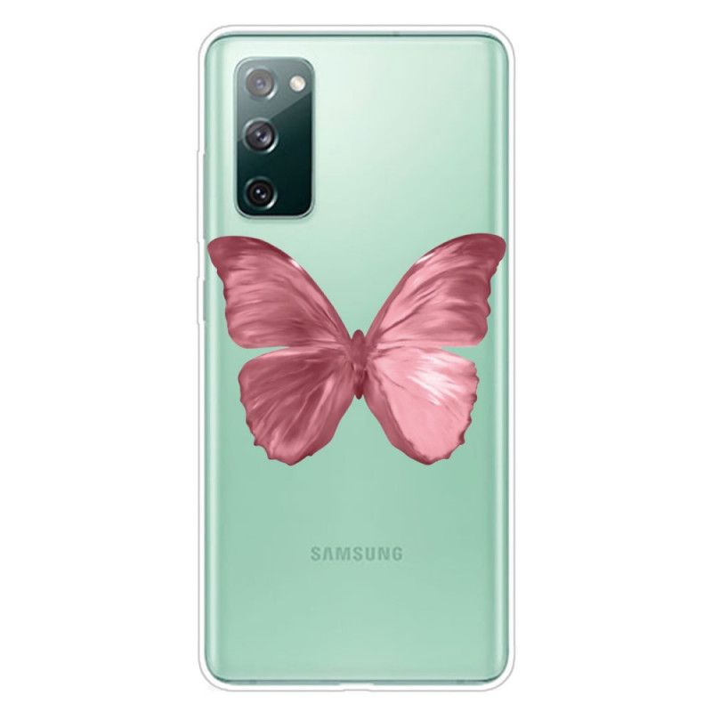 Cover Samsung Galaxy S20 FE Pink Vilde Sommerfugle