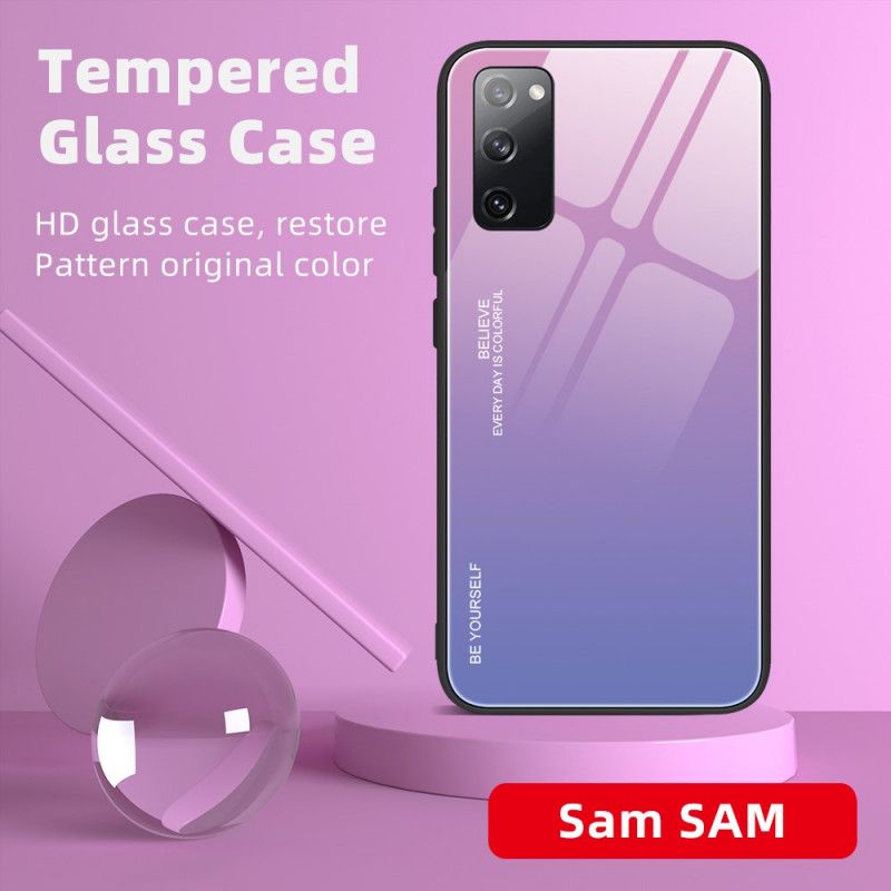 Cover Samsung Galaxy S20 FE Rød Vær Dig Selv Hærdet Glas