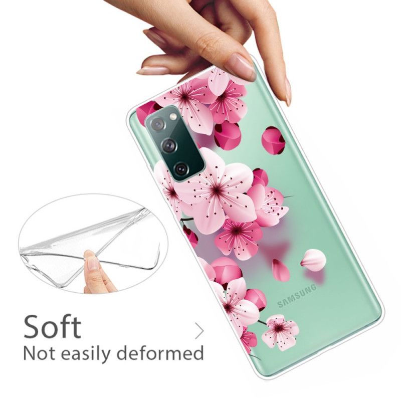 Cover Samsung Galaxy S20 FE Små Lyserøde Blomster