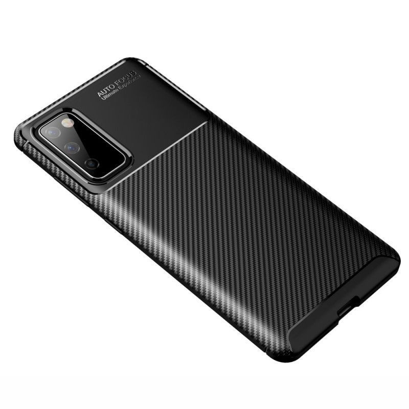 Cover Samsung Galaxy S20 FE Sort Fleksibel Kulfibertekstur