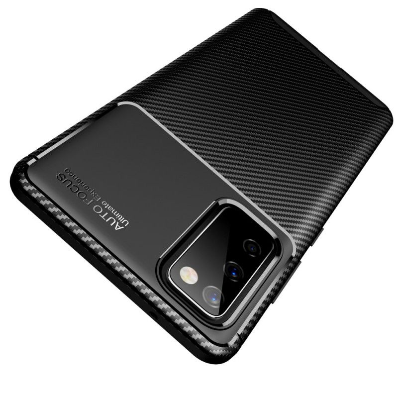 Cover Samsung Galaxy S20 FE Sort Fleksibel Kulfibertekstur