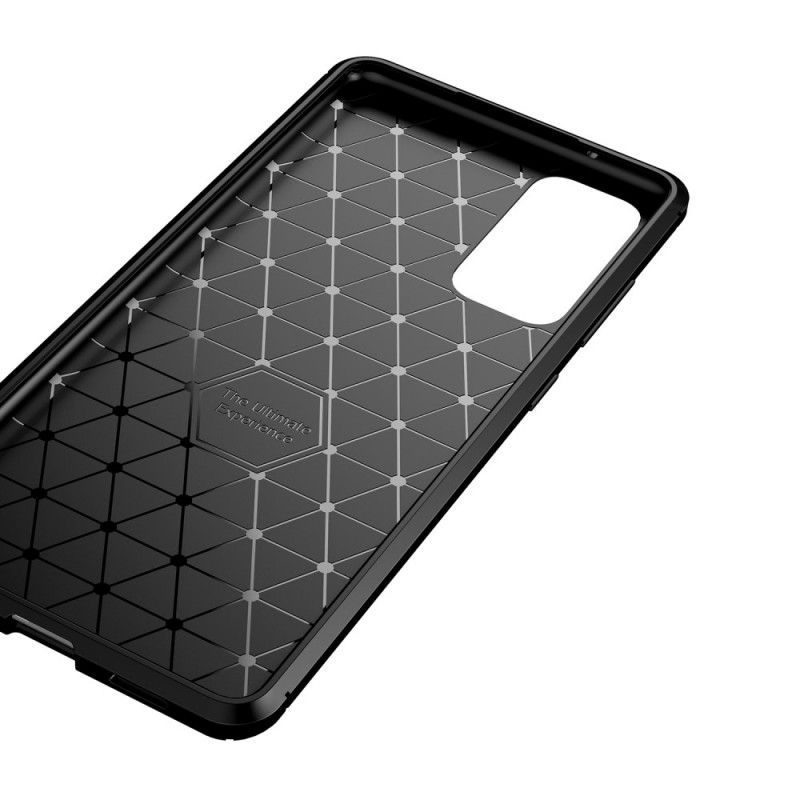 Cover Samsung Galaxy S20 FE Sort Fleksibel Kulfibertekstur