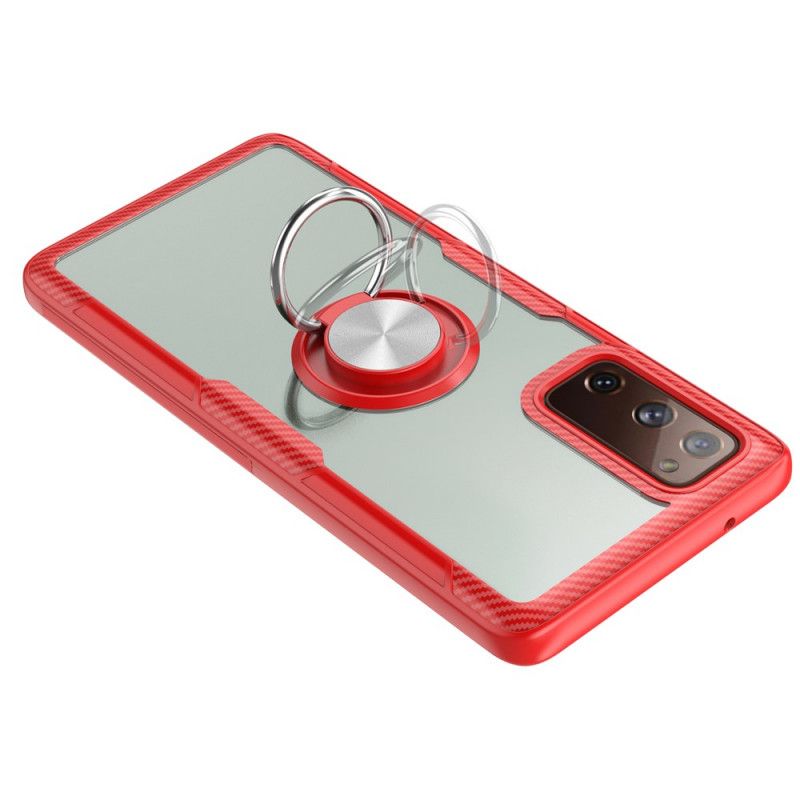 Cover Samsung Galaxy S20 FE Sort Gennemsigtig Ring Og Kulstof