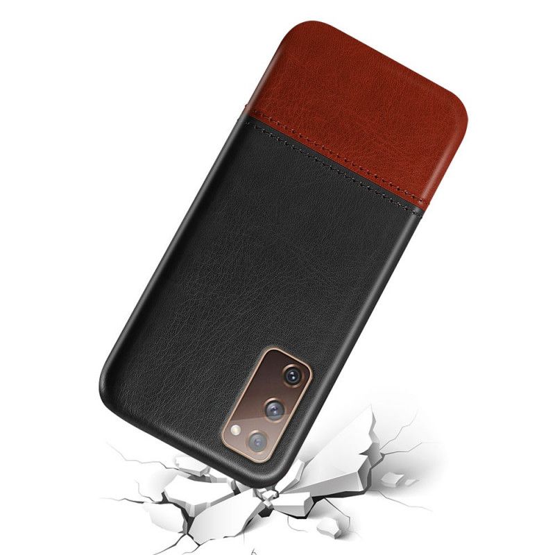 Cover Samsung Galaxy S20 FE Sort Ksq Tofarvet Lædereffekt