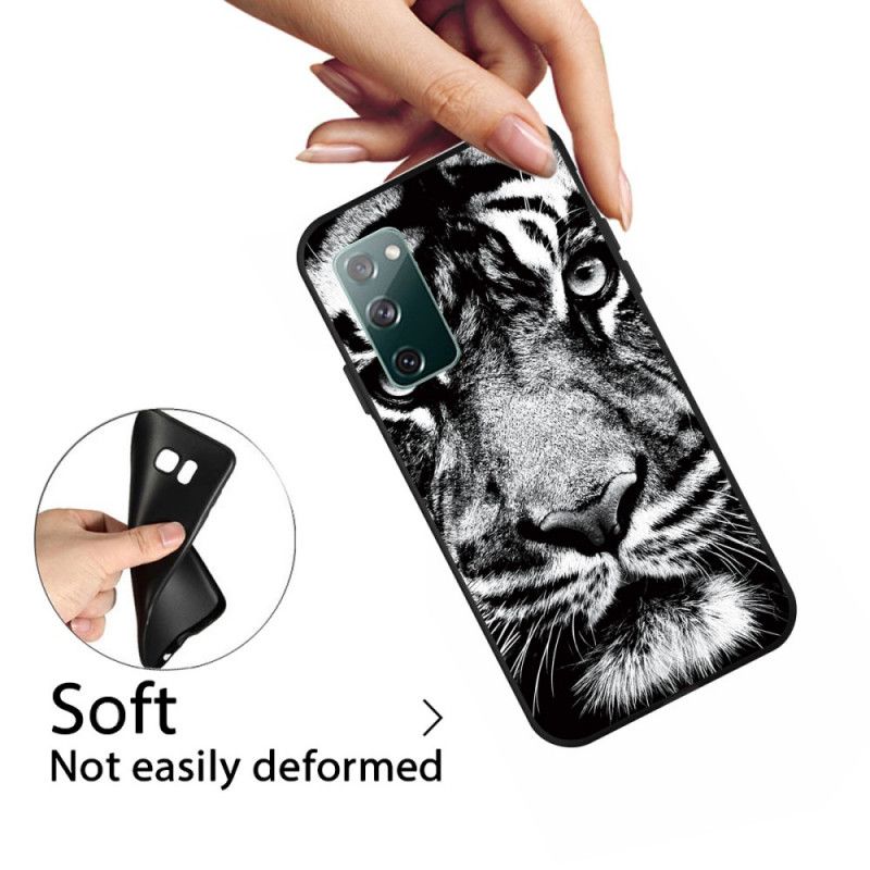 Cover Samsung Galaxy S20 FE Sort Og Hvid Tiger