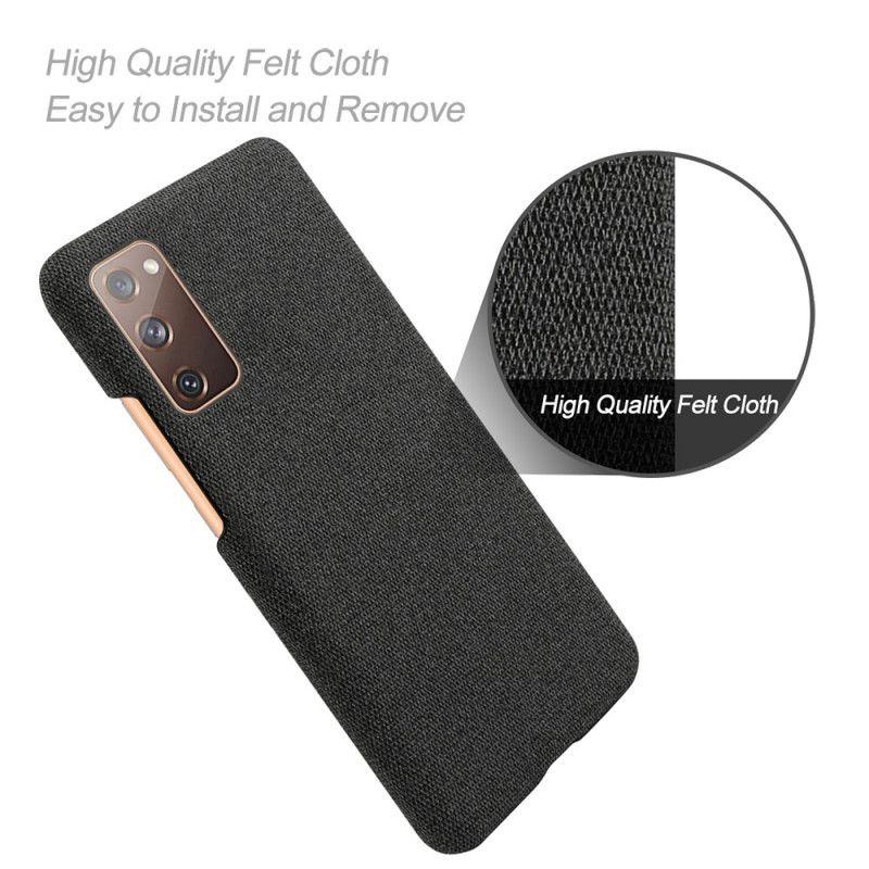 Cover Samsung Galaxy S20 FE Sort Stoftekstur