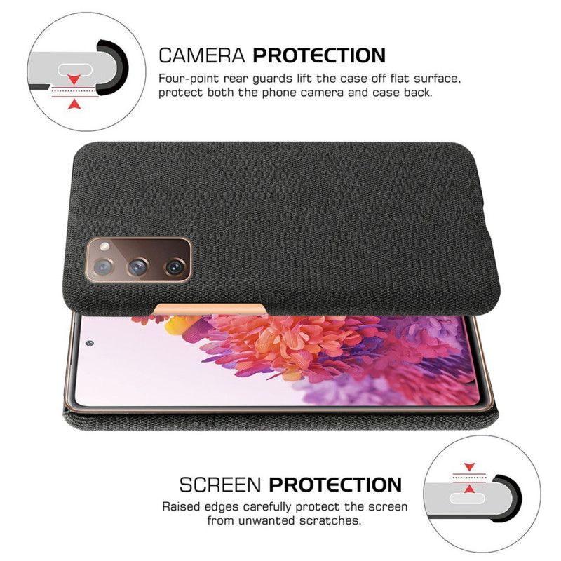 Cover Samsung Galaxy S20 FE Sort Stoftekstur