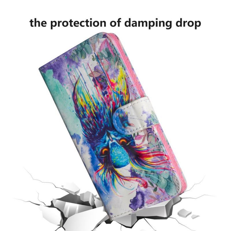 Flip Cover Læder Samsung Galaxy S20 FE Akvarel Fugl