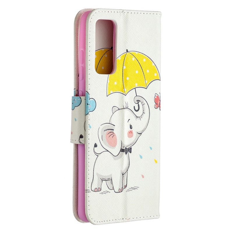 Flip Cover Læder Samsung Galaxy S20 FE Elefant