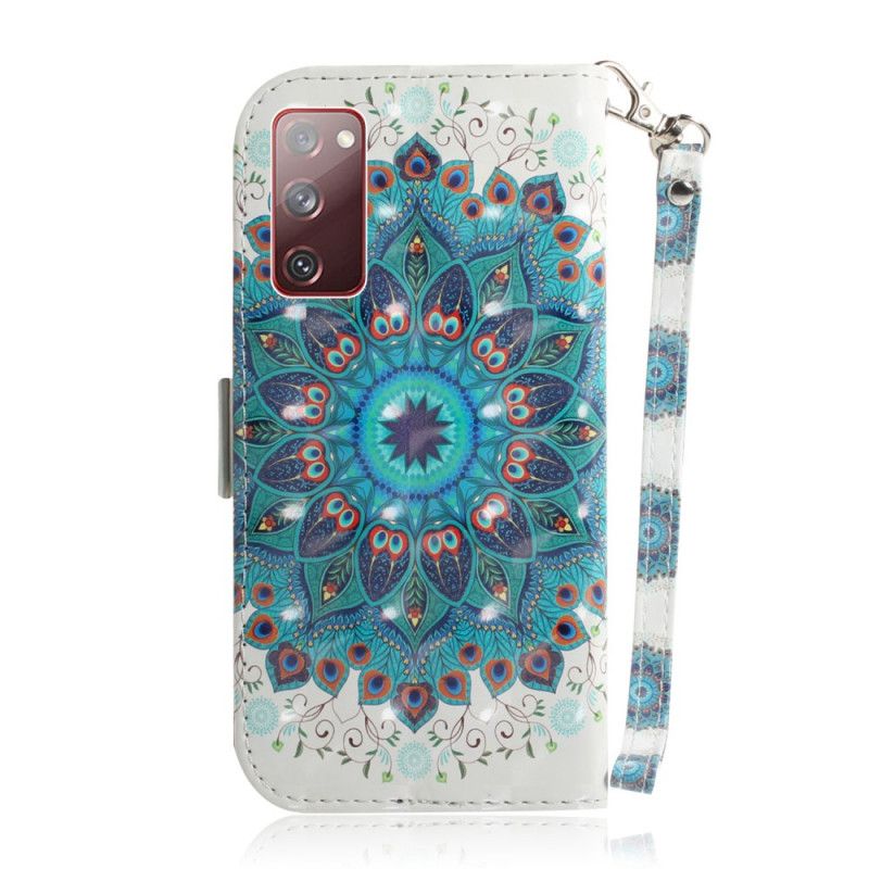 Flip Cover Læder Samsung Galaxy S20 FE Mesterlig Mandala Med Rem Original