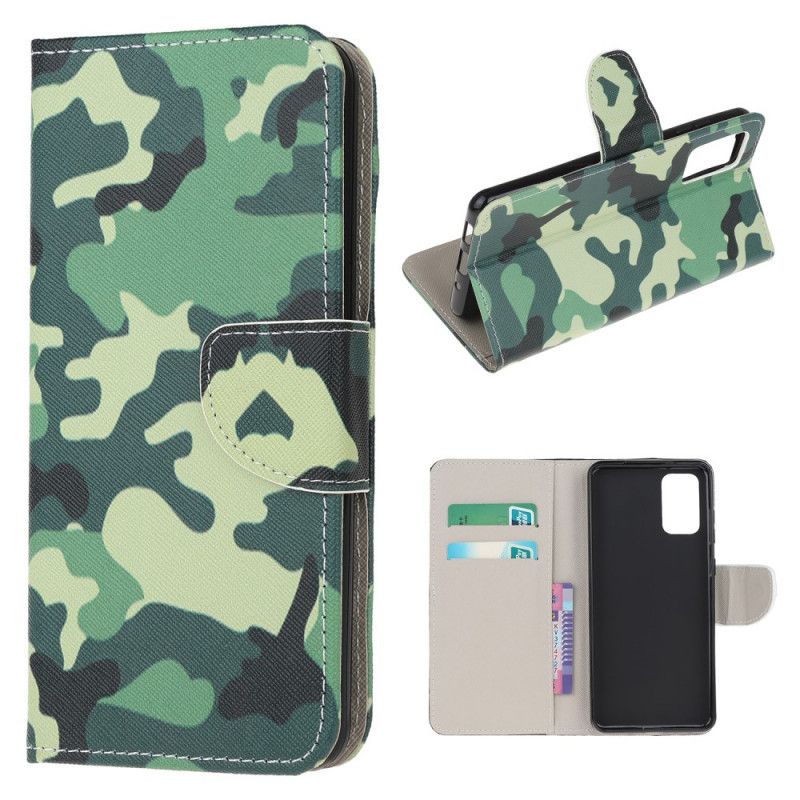 Flip Cover Samsung Galaxy S20 FE Mobilcover Militær Camouflage