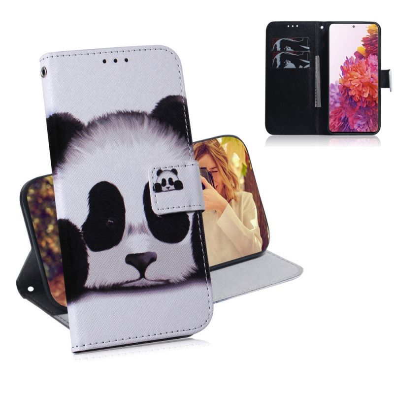 Flip Cover Samsung Galaxy S20 FE Mobilcover Panda Ansigt