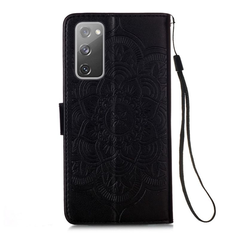 Flip Cover Samsung Galaxy S20 FE Sort Dreamcatcher Print Og Rem